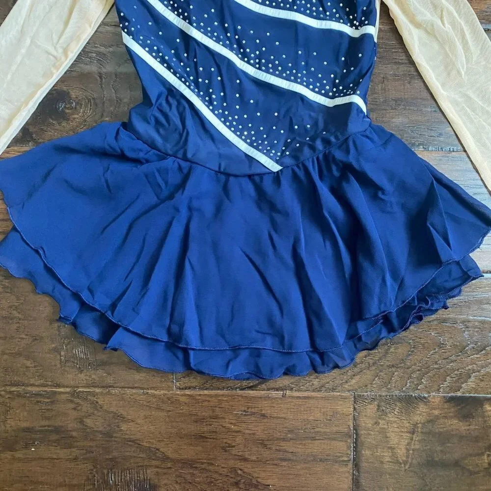 NWT!  Long Sleeve Gymnastics Dance Costume in Blue - Size 8